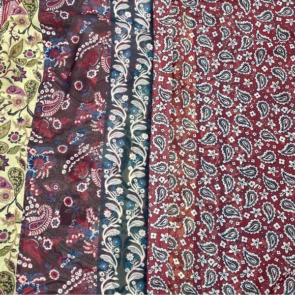 Soft Surroundings Blouse Top Langdon Patchwork Paisley Sheer Boho Peasant Office - Picture 8 of 15